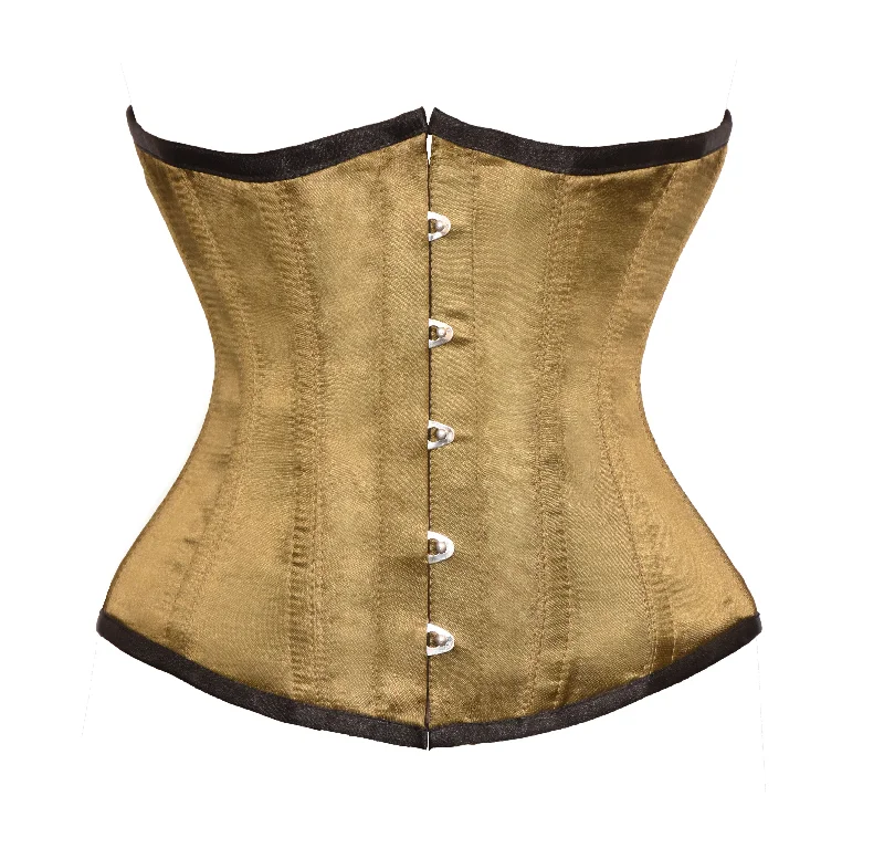 Olive Green Satin Gothic Underbust Plus Size Corset Burlesque Costume