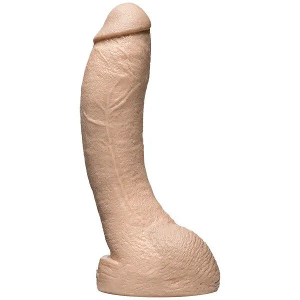 10-inch Doc Johnson Rubber Flesh Pink Large Realistic Dildo