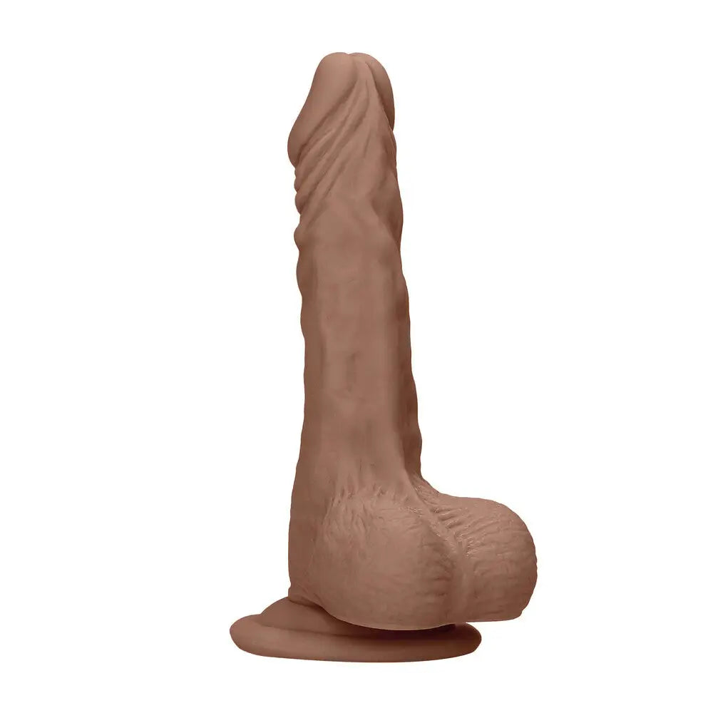 10-inch Shots Toys Flesh Brown Realistic Dildo with Suction Cup