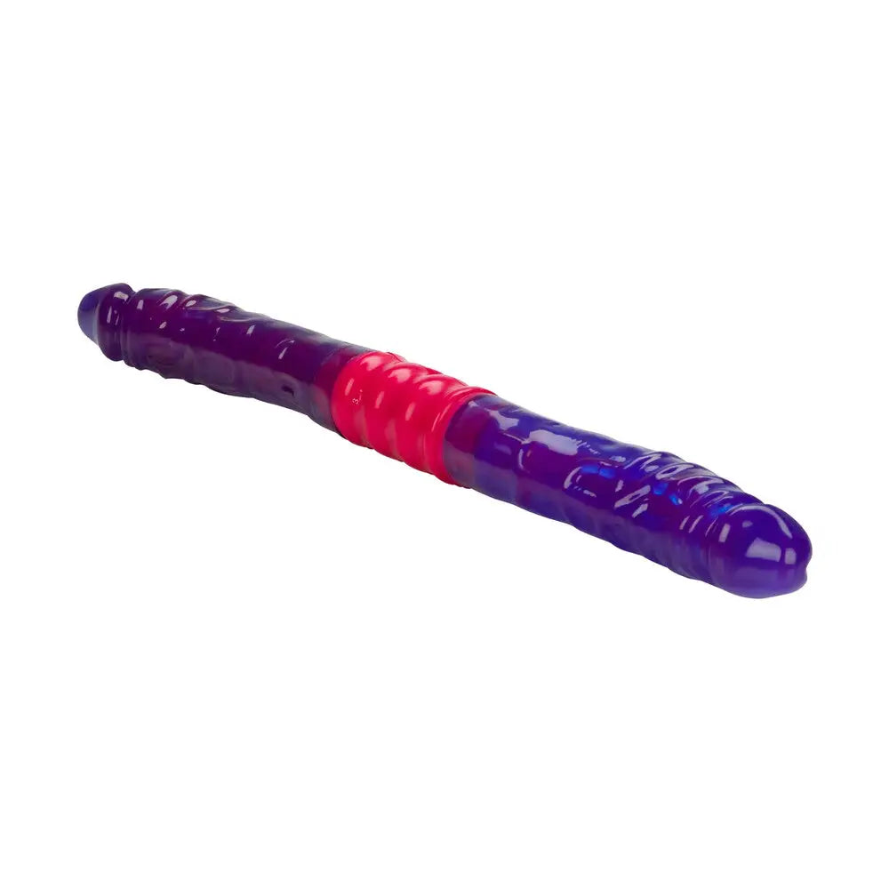 15-inch Colt Jelly Purple Dual Vibrating Penis Dildo for Couples