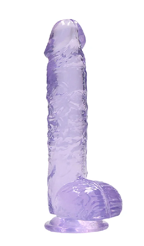 6 Inch Realistic Dildo With Balls - Purple