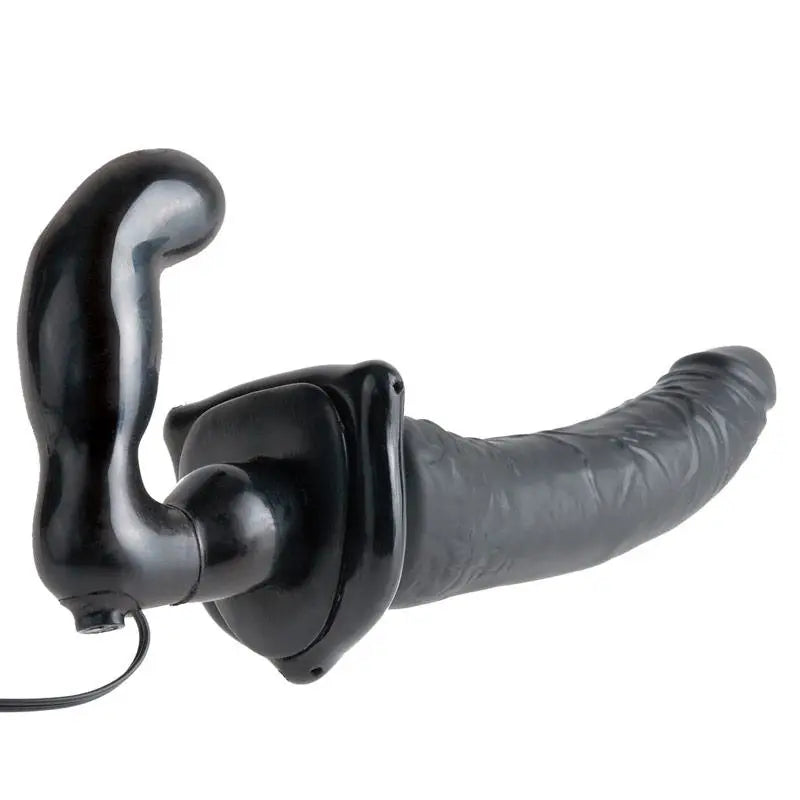 7.5-inch Duo Penetration Inflatable Vibrating Strap-on Dildo