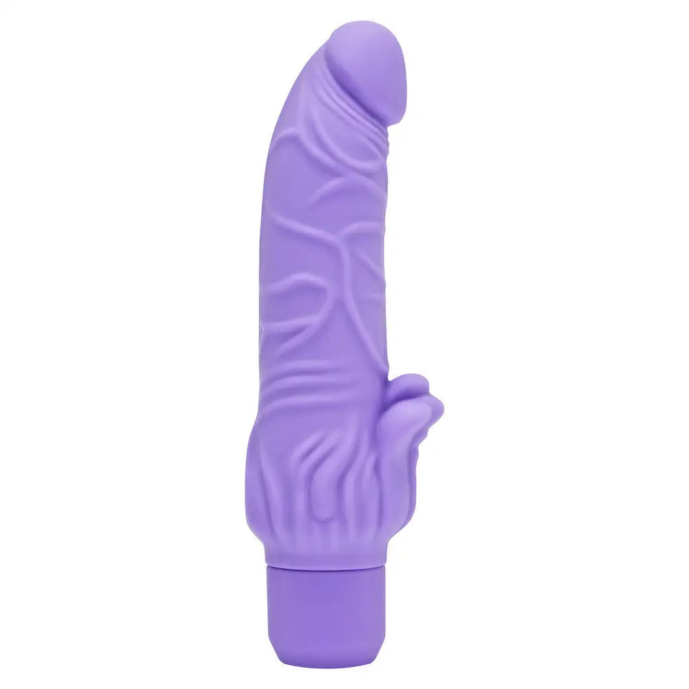 8-inch Toyjoy Silicone Purple Realistic Vibrator with Clit Stim