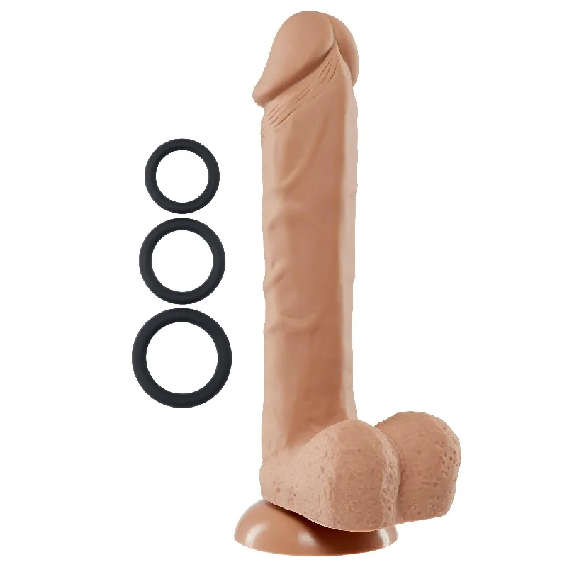 9 Inch Silicone Pro Odorless Dong - Tan