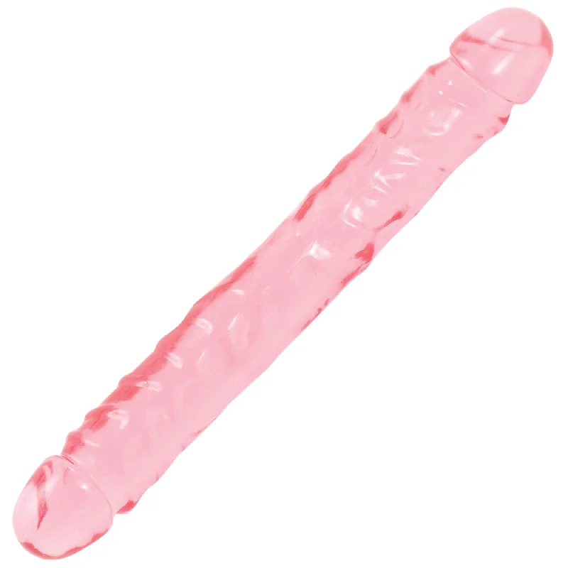 Crystal Jellies Jr. Double Dong 12 Inch - Pink