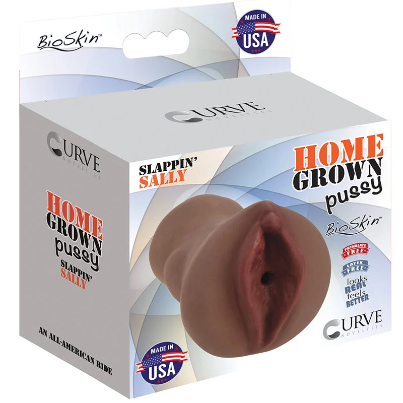 Curve Toys Home Grown Pussy Slappin' Sally Vaginal Stroker Brown