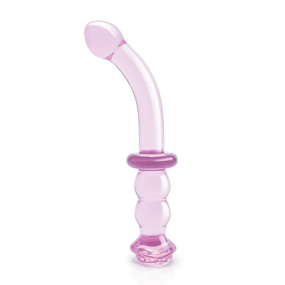 Glaze Rosebud Gspot Glass Dildo