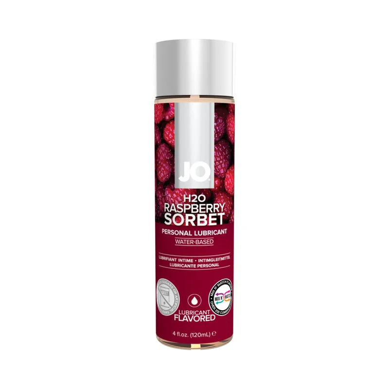 JO H2O Raspberry Sorbet Flavored Water-Based Lubricant 4 oz.