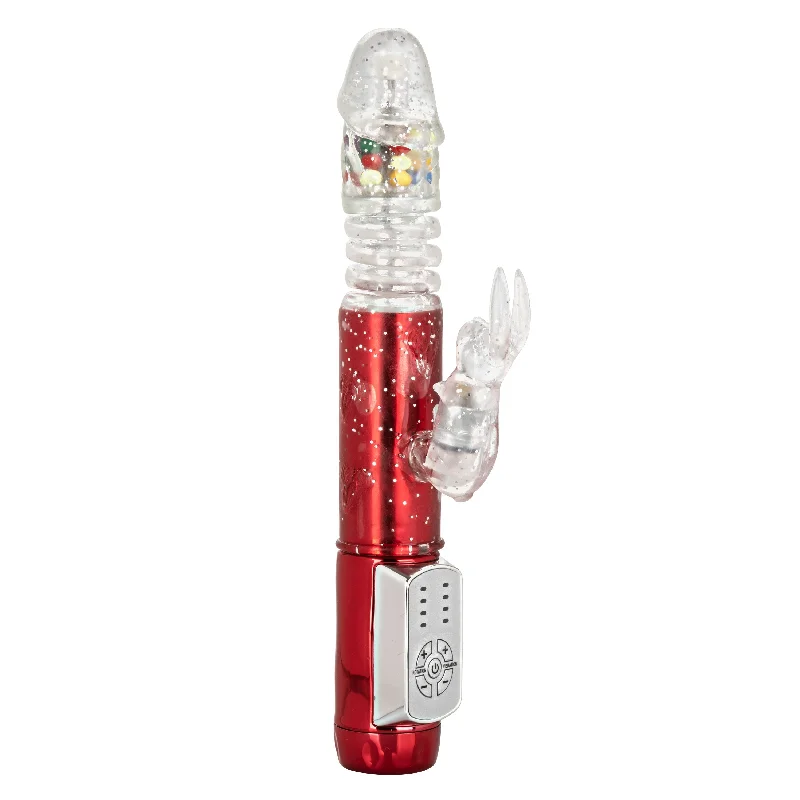 Naughty Bits Cumball Machine Thrusting Jack  Rabbit Vibrator - Red