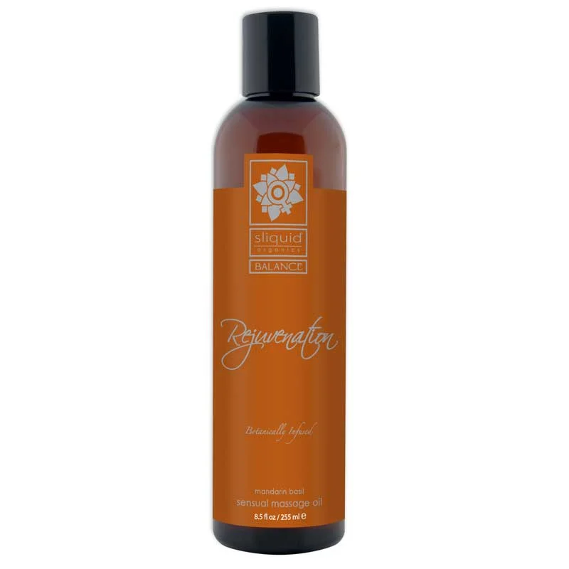 Sliquid Organics Balance Massage Oil Rejuvenation (Mandarin Basil) 8.5oz