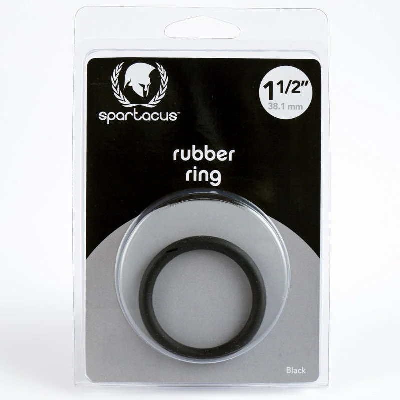 Spartacus Rubber Cock Ring 1.5in. (Black)