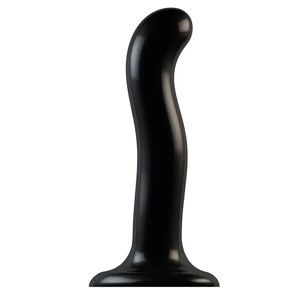 Strap on me Silicone Black Large Curved Strap-on Dildo