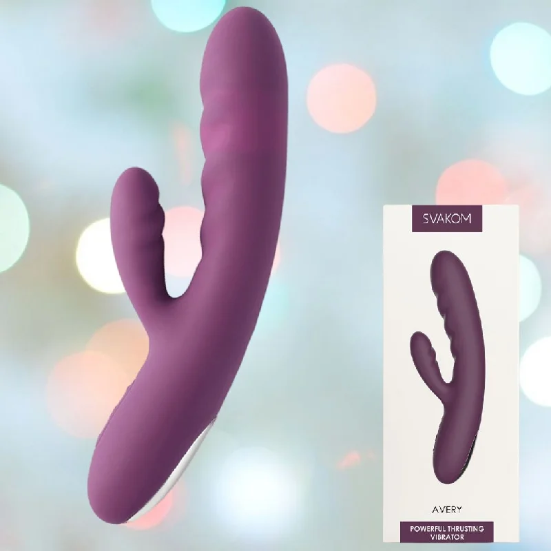 Svakom Avery Rabbit Thrusting Vibrator - Lilac