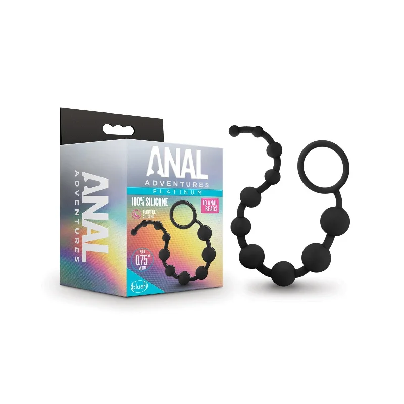 Blush Anal Adventures Platinum Silicone 10 Anal Beads