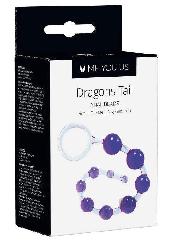 Myu Dragons Tail Anal Beads Violet Os