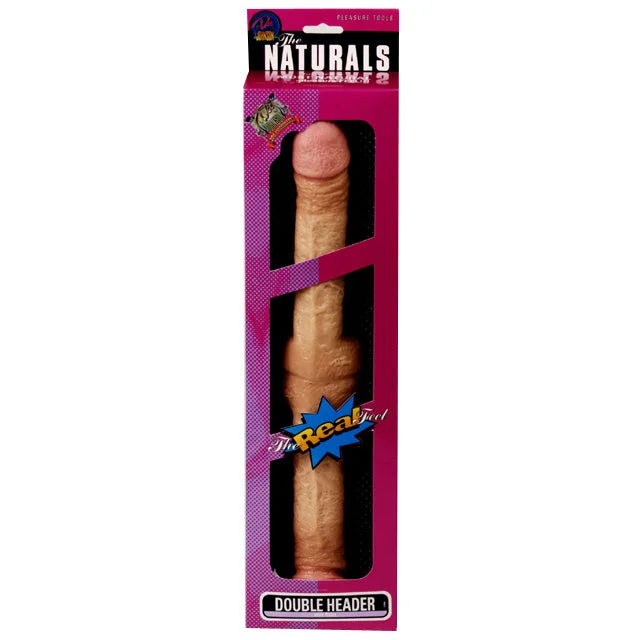 Naturals Double Dong W/Balls (Flesh)