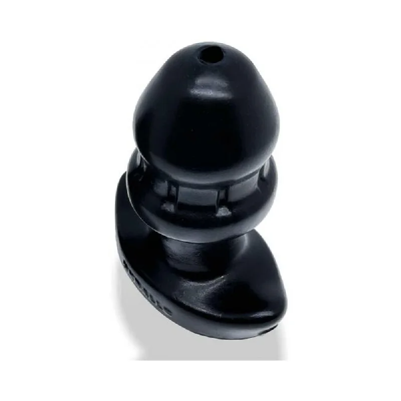 Oxballs Drain-o Flow-thru Buttplug Silicone Large Black