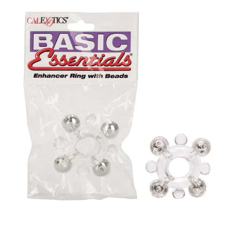 Basic Essentials Enhancer Ring with Beads - Pleasure-Enhancing Couples' Toy