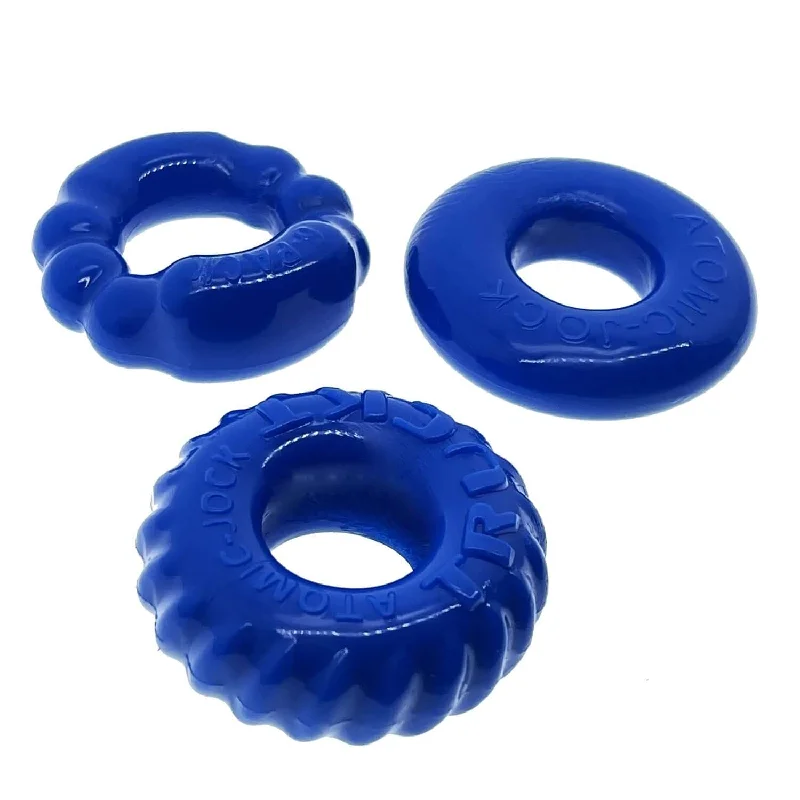 Bonemaker 3 Pack Boner Cock Ring Pool Blue from Oxballs