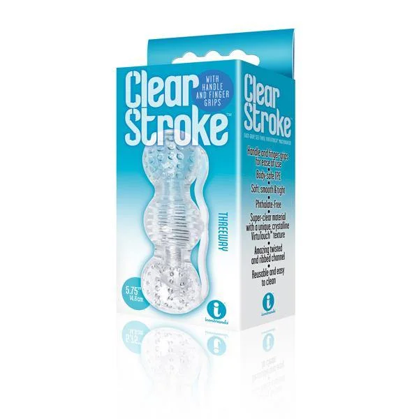 Clear Stroke Threeway Masturbator by Icon