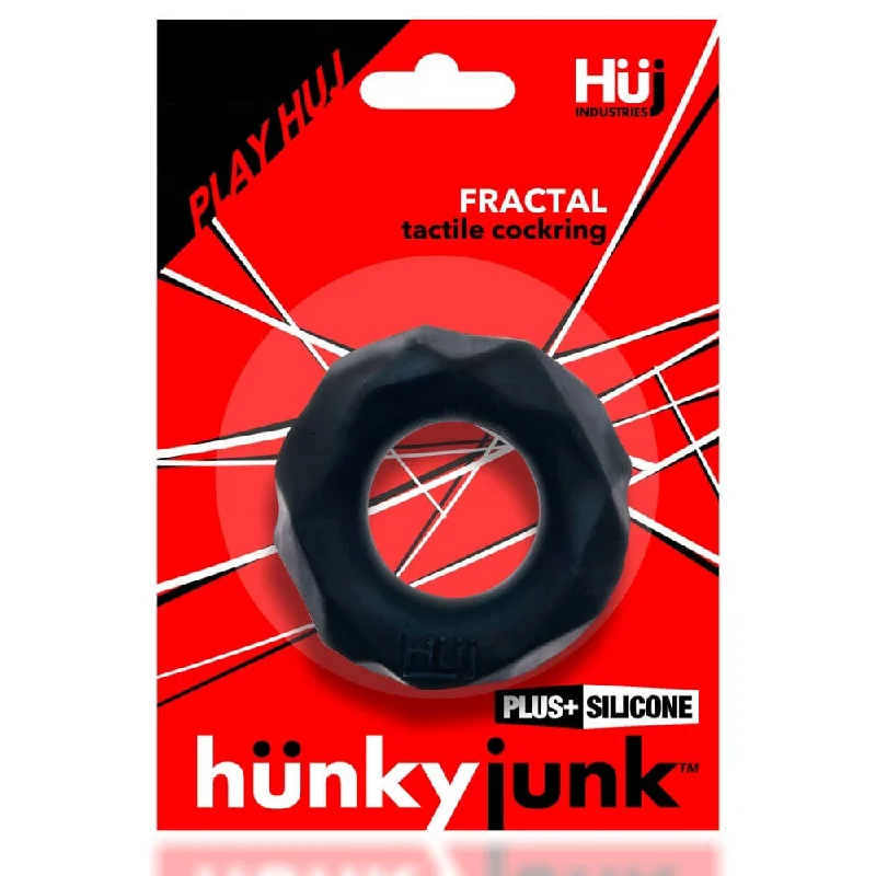 Hunkyjunk Fractal Cock Ring Tar Ice from Oxballs