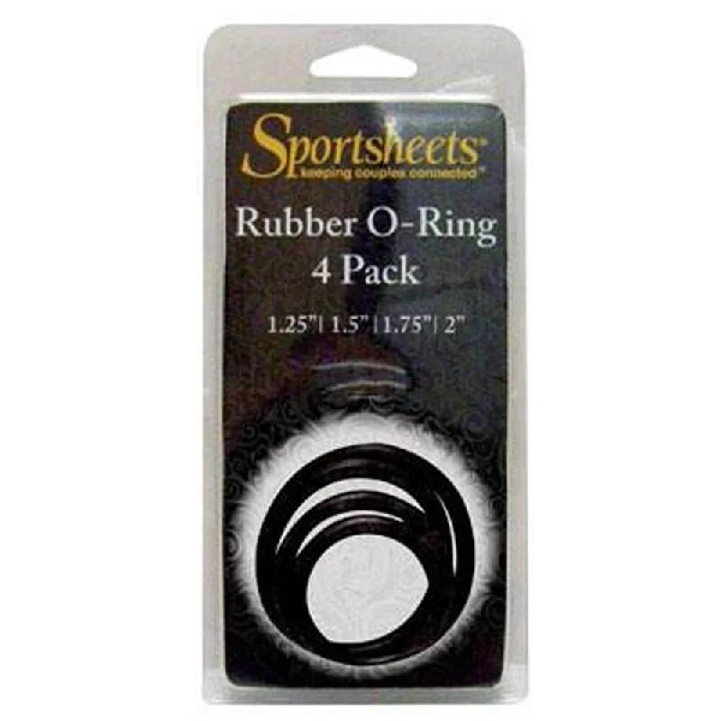 Sportsheets O-Ring 4 Pack - Versatile Sizes for Cock Ring or Harness Use