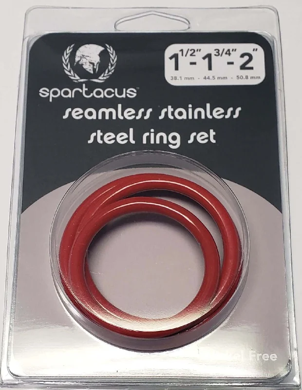 Red Seamless Stainless Steel C Ring Set