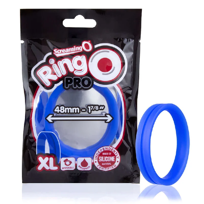 Screaming O Ring O Pro XL - Blue, True Silicone, Stretch-to-Fit Design, 1 7/8-inch Diameter, Latex-Free, Phthalate-Free