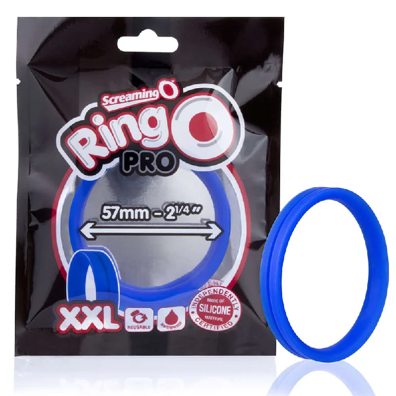 Screaming O Ring O Pro XXL: Premium Silicone Erection Enhancement Cock Ring - Blue