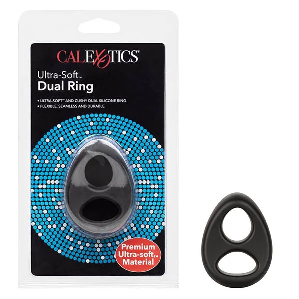 Ultra-Soft Dual Ring - Black Cock Ring