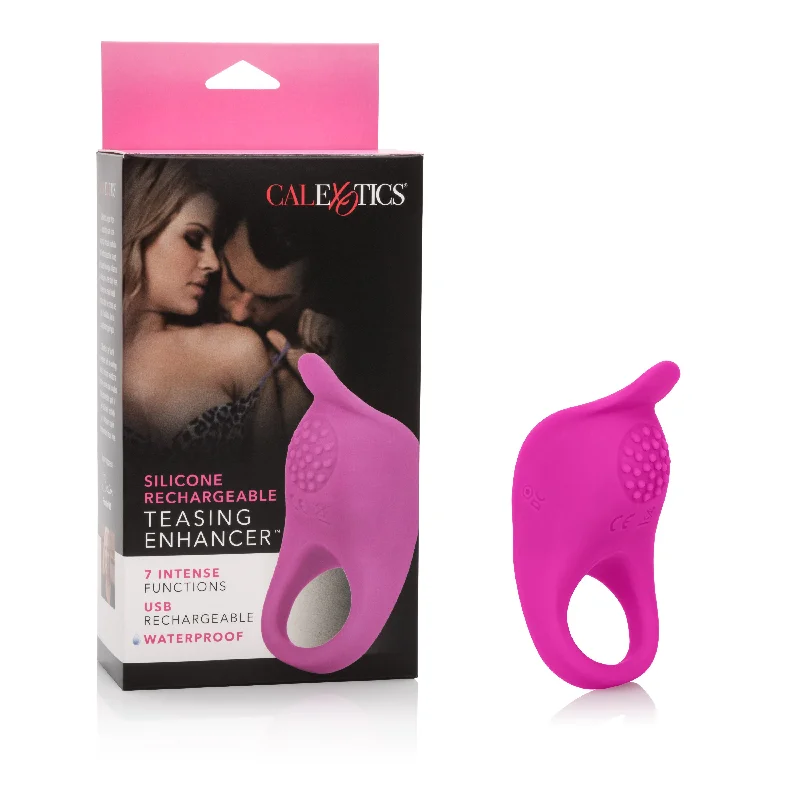 USB Rechargeable Silicone Pleasure Ring with 7 Functions