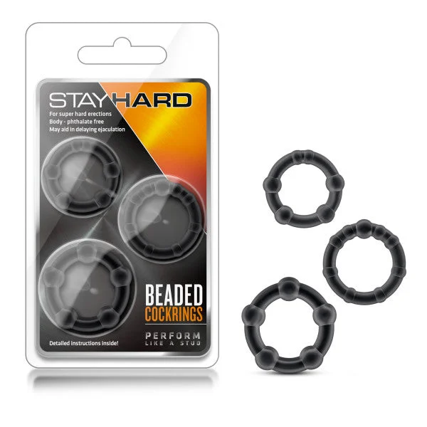 Stay Hard Beaded Cockrings-(bl-00015)