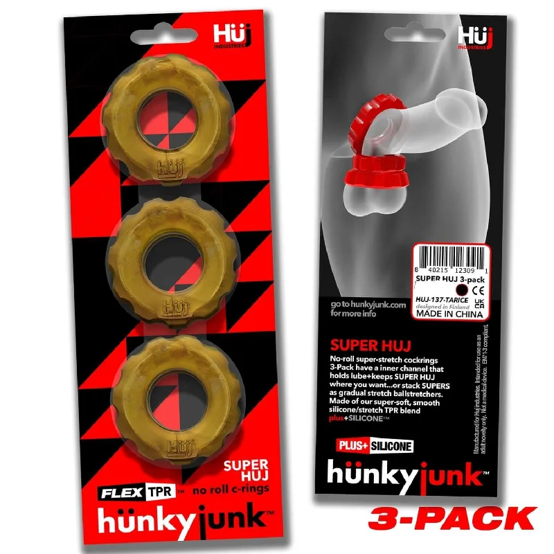 Super HUJ 3 Pack Cock Rings Bronze from Oxballs