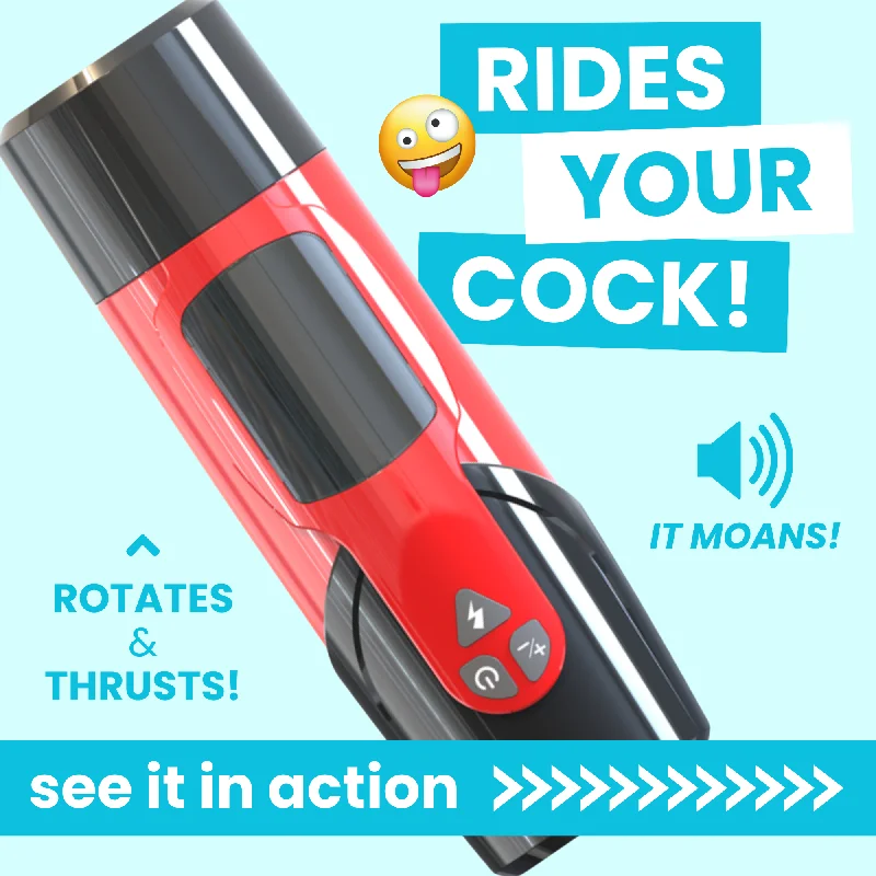 MOANIQUE Telescopic Moaning Hands-Free Masturbator - Rotates and Thrusts!