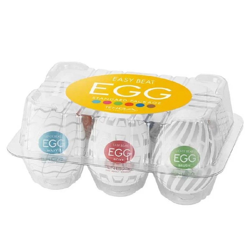 Tenga New Standard Easy Beat Egg 6 Pack Masturbator Set | Disposable Stroker Sleeves