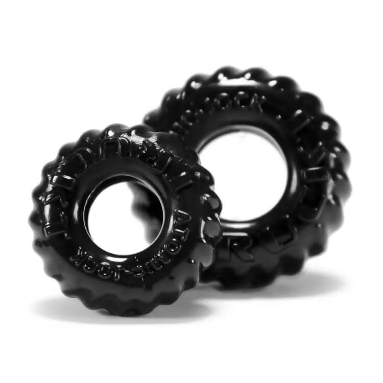 Oxballs Truckt 2-Piece Cock Ring Set Night - Versatile FlexTPR Cock Rings for Enhanced Pleasure