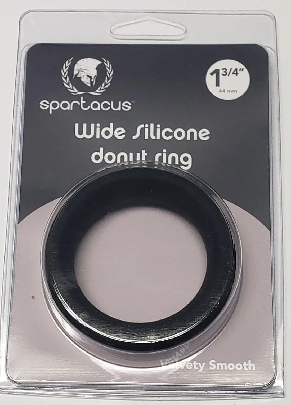 Wide Silicone Donut Ring Black 1.75 inches from Spartacus